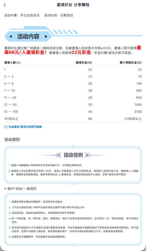 开云体育邀请好友分享奖励